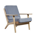 Replica Cadeirydd Braich Cashmere Hans Wegner Plank